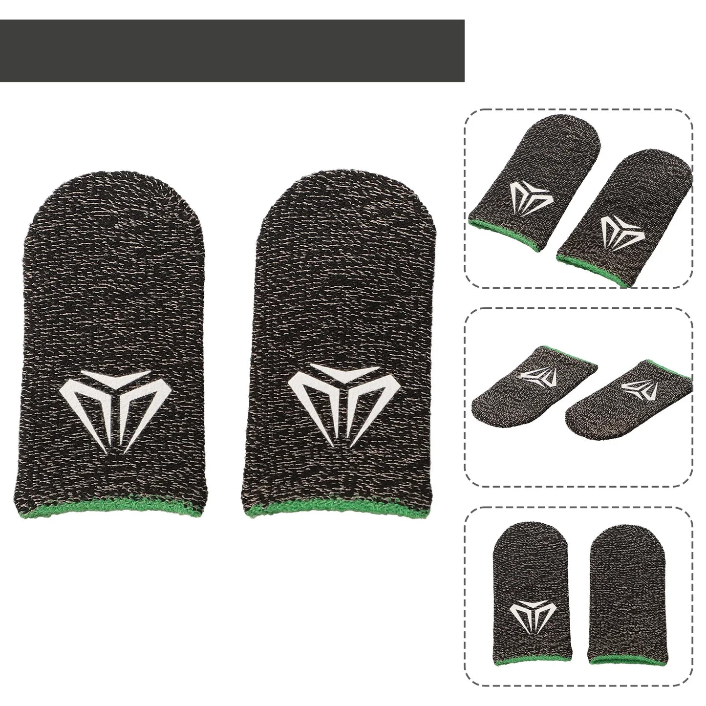 2 Pcs Game Fingertip Gloves Sweatproof Anti-Slip Gamer Thimbles Touch Screen Finger Sleeve Breathable Fingertip Cover for Gamer